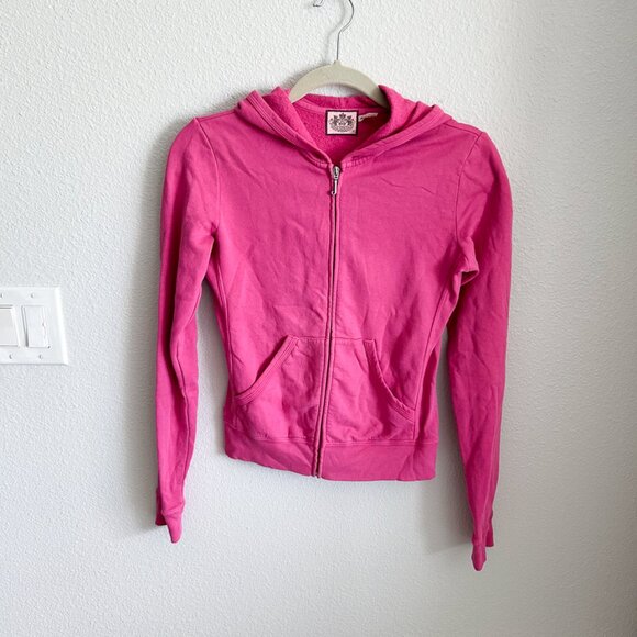 RARE Vintage Y2K Juicy Couture Pink Hooded Zip-Up Jacket + Matching Sweatpants - Picture 14 of 16